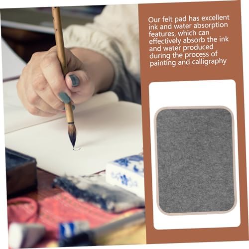 Uonlytech 3pcs Chinese Calligraphy Mat Thick Felt Desk Pad for Students Drawing and Writing Cushion Ink Absorbent Protector for Art and Calligraphy Practice - Image 2