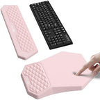 Ergonomic Mouse Pad with Wrist Rest & Keyboard Wrist Rest Support Set by abcmat