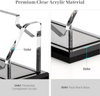 YUXUN Black Business Card Holder for Desk Acrylic Business Card Holder - Image 3