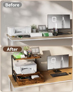 IBUYKE 2 Tier Desktop Printer Stand with Storage Drawer TLJ015H - Image 5