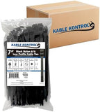 Kable Kontrol Low-Profile Cable Ties 7 Inch 5500 Pcs, 88 Lbs Test - Black by KABLEKONTROL%C2%AE