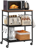 Homleke 3-Tier Rolling Kitchen Microwave Cart, Utility Cart by Homleke