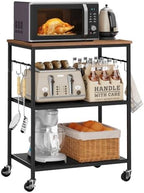 Homleke 3-Tier Rolling Kitchen Microwave Cart, Utility Cart by Homleke