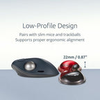 Kensington Slim Duo Gel Mouse Wrist Rest Support Cushion for Low Profile Mice & Trackballs, Ergonomic Mouse Wrist Support for Pain Relief, Comfortable Non-Skid Gel, Red 7.56" x 2.83" x 0.87" K62440NA - Image 2