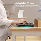 Nulea Ergonomic Split Keyboard Wireless with Wrist Rest 7 Color Backlight - Image 4