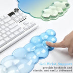 Cloud Gel Keyboard Wrist Rest and Mouse Pad Set - Blue - Image 5