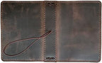 Travelers Notebook Cover with Inner Pockets, Card Slots and Pen Holder, Passport Size, Dark Brown - Image 5