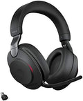 Jabra Evolve2 85 Wireless PC Headset – Noise Cancelling UC Certified Stereo Headphones with Long-Lasting Battery – USB-C Bluetooth Adapter – Black by Jabra