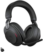 Jabra Evolve2 85 Wireless PC Headset – Noise Cancelling UC Certified Stereo Headphones with Long-Lasting Battery – USB-C Bluetooth Adapter – Black by Jabra