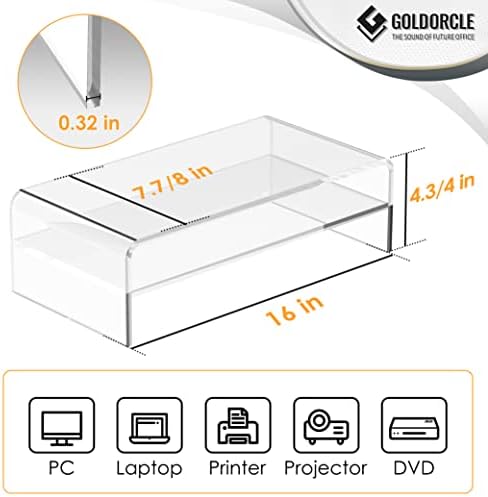 Acrylic Monitor Stand Riser Clear Computer Monitor Stand (Big) - Image 2