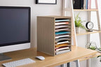 Safco Products Vertical Desktop Sorter, 11 Compartment, Gray Wood - Image 3