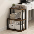Furinno Turn-N-Tube 3-Tier Toolless Multipurpose Printer Stand Display Storage Shelf, Amber Pine/Black by Furinno-FitsYourSpaceFitsYourBudget