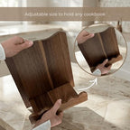 Beautiful Wooden Cookbook Stand for Your Kitchen Counter – Solid Wood Scalloped Book Holder (Acacia) - Image 3