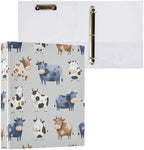 Cute Cows 3 Ring Binders 1.5 Inch Clear View Three Ring Binders Versatile Binder for Work School Office Supply 1 Pack by Unknown