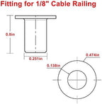 BLIKA 100 Pack 1/8" Black Stainless Steel Protector Sleeves - Image 2