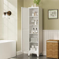 COFaR 67" Tall Metal Pantry Cabinet, White Storage Cabinet with Magnetic Door & 4 Adjustable Shelves, Slim Freestanding Cupboard for Kitchen, Bathroom, Living Room by COFAR