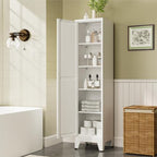 COFaR 67" Tall Metal Pantry Cabinet, White Storage Cabinet with Magnetic Door & 4 Adjustable Shelves, Slim Freestanding Cupboard for Kitchen, Bathroom, Living Room by COFAR