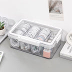 Large Cable Storage Box with Lid and Handle, Clear - Image 3