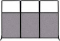 Versare Workstation Partition | Portable Wall Divider | Modern Office Cubicle | Free Standing Privacy Screen | Flexible Work Space | 99" x 70" W/Window, Cloud Gray Fabric Panels by VERSARE