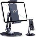 Tablet Stand Holder for iPad, Adjustable with 360 Rotating Base for Desk by Lucrave