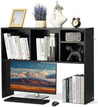 VEVOR Desktop Bookshelf, Storage Organizer with 5 Shelves for Computer Desk, Wooden Shelf Desk Hutch with Anti-Slip Feet Pads, Desk Top Display Rack for Office, Home & Dorm, Black by VEVOR