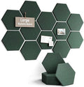 Fluxynara 12-Pack Hexagon Felt Bulletin Board Tiles, Aurora Green-1 by FLUXYNARA