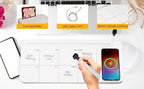NEXTLUXE Glass Desk Whiteboard with Wireless Charger - Desktop Whiteboard with Storage, Weekly Planner, Dry Erase Pad, Organizer Drawer for Home, School, Office Gadgets – White - Image 3