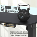 SHW 40-Inch Electric Height Adjustable Standing Desk w/Drawer, Black - Image 6
