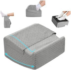 Under Desk Footrest with Rocking Base & Warming Cover, Gray Check by Nockovi