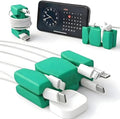 CordBrick 2PK Silicone & Steel Weighted Cord Holders for Bedside. Travel Phone Cable Organizers. Multiuse iPhone Accessories. Small Gifts for Him, College Student. Tech Gadgets for Teenagers. Green by CordBrick