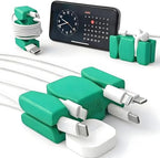 CordBrick 2PK Silicone & Steel Weighted Cord Holders for Bedside. Travel Phone Cable Organizers. Multiuse iPhone Accessories. Small Gifts for Him, College Student. Tech Gadgets for Teenagers. Green by CordBrick
