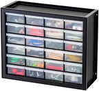 IRIS USA 24-Drawer Plastic Storage Cabinet, Teacher Toolbox, Garage, Black by IRISUSA