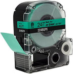 Epson LABELWORKS 224BGPX Label Tape - Black on Green - 1" (24mm), 30ft - Image 4