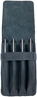 Pen Holder, Pencil Case, Minimalist Style Holder, Classic Storage, Full Grain Leather, Handmade, Slate Blue - Image 5