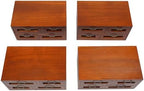 Wooden Desk Storage Cabinet 16 Drawers Mini Chest with Metal Handles,Desktop Storage Cabinet Box Drawers for Home Office Desk Organization and Storage 23.6”x7.3”x12”, Brown, BGQHT5-002 - Image 7