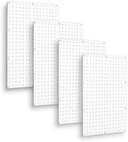 WallPeg Pegboard Kit - 4 Each 24"x16" White Pegbaord Panels - Made in The USA by Wallpeg%E2%80%93PegboardAccessories