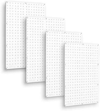 WallPeg Pegboard Kit - 4 Each 24"x16" White Pegbaord Panels - Made in The USA by Wallpeg%E2%80%93PegboardAccessories