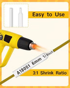 Rhino 5200 4200 Heat Shrink Label 1/4 3/8 1/2 Inch Compatible with Dymo - Image 6