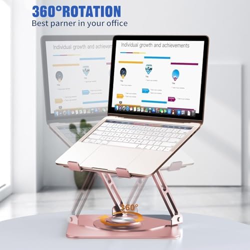 Laptop Stand for desk(360°Rotating),Aluminum laptop Riser for 10-16"Laptops - Image 2