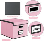 File Organizer Box with Lids, Collapsible File Folder Organizer - Image 4