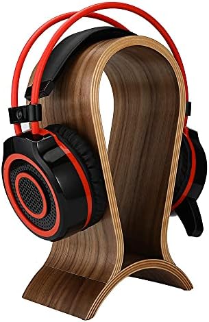 Headphone Stand Wood, Headset Stand for Desk, Walnut Gaming Headphone Holder Compatible for Sennheiser, Bose, Beats, Razer, AKG, Airpod Max, HyperX, Sony PS4 et. - Image 2