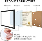 MEBRUDY 8.5 by 11 Picture Frames 22 Pack, Certificate Frame, Black - Image 5