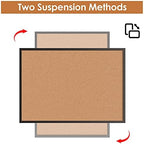 2-Pack Cork Board Bulletin Board 36 x 48, Black Wood Framed 4x3 Corkboard, Office Board for Wall Cork, Large Wall Mounted Notice Pin Board with 32 Push Pins for School, Home & Office - Image 6