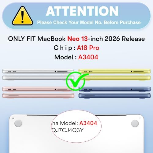 May Chen Compatible with MacBook Neo 13 inch Case 2026 Model A3404, Plastic Hard Shell,Keyboard Cover,Screen Protector,Dust Plug, for MacBook Neo 13" with A18 Pro Chip,Cosmic Galaxy - Image 2