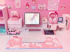 JMIYAV Pink RGB Gaming Mouse Pad 31.5x12 Inch PC XL Large Extended Glowing Led Light Up Desk Pad Non-Slip Rubber Base Computer Cute Mousepad Mat Desk Accessories Gaming Setup 30-486 - Image 6