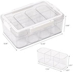 Large Cable Storage Box with Lid and Handle, Clear - Image 2