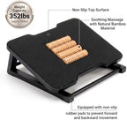 Bamboo Under Desk Foot Rest Foot Stool Rocking Footrest (Black Triangle) - Image 5