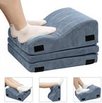 Foot Rest for Under Desk, Ergonomic 3-in-1 Height Adjustable, Non-Slip Base & Washable Cover for Office/Gaming, Blue - Image 5