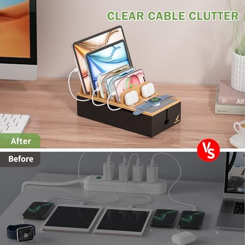 Pezin & Hulin Cord Organizer Box with 6 Wire Cables-Natural + Black - Image 2