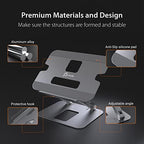 j5create Multi-Angle Aluminum Laptop Stand, Ergonomic Notebook Riser - Image 4